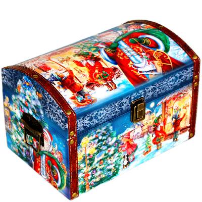 Сладкий новогодний подарок в премиальной упаковке весом 1500 грамм