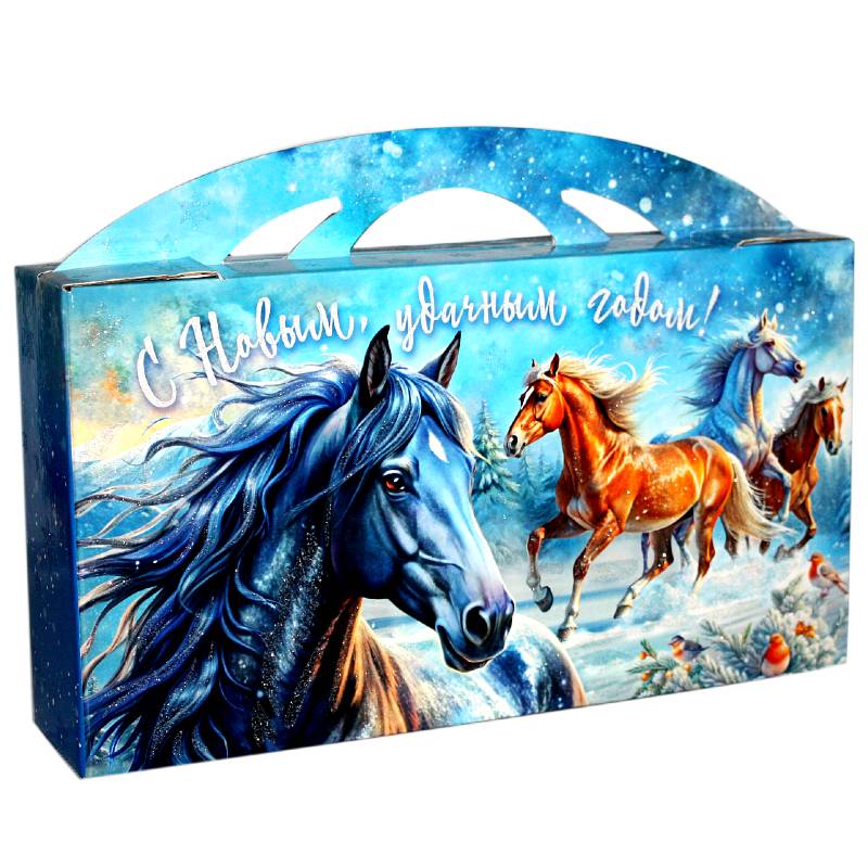 Детский подарок на Новый Год в картонной упаковке весом 1850 грамм