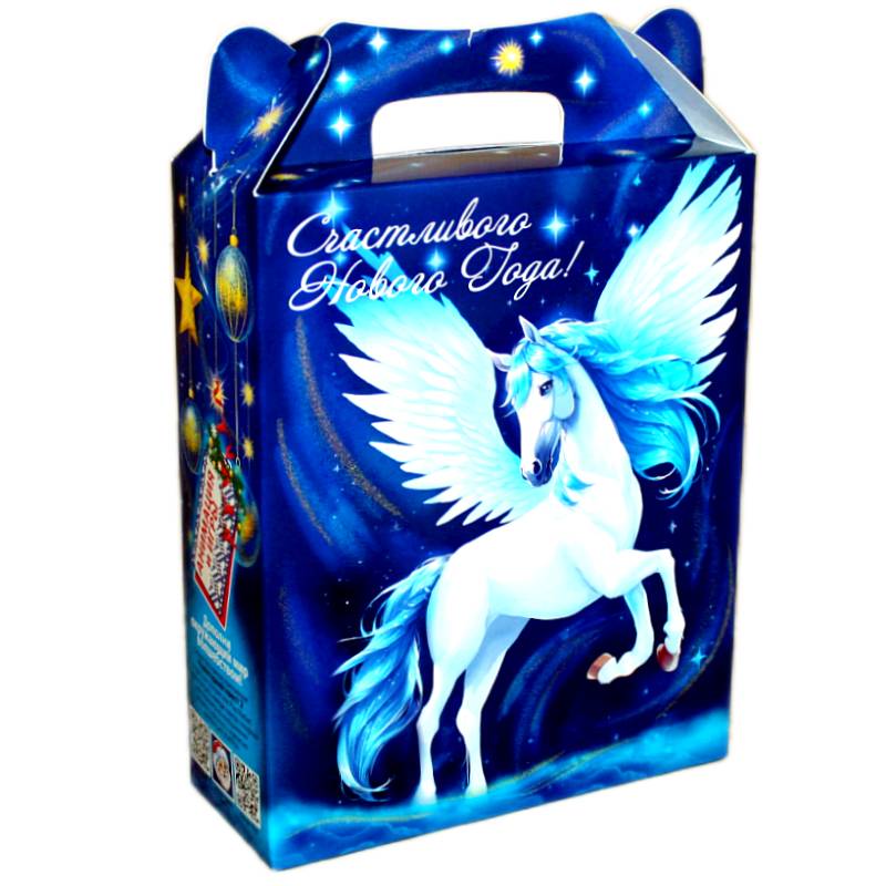 Сладкий подарок на Новый Год в картонной упаковке весом 800 грамм